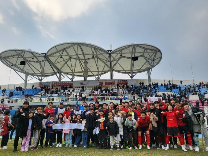 김해시청축구단 홈경기 개막전서 짜릿한 역전승