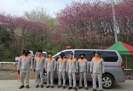 서산소방서, 운산면 의용소방대 교통봉사 활동 실시