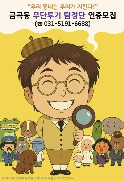 수원시 권선구 금곡동, 무단투기 탐정단 모집