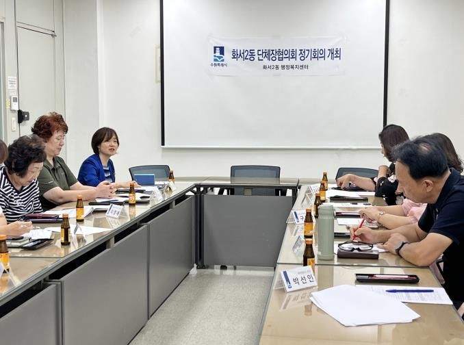 수원시 팔달구 화서2동 단체장협의회 월례회의 개최