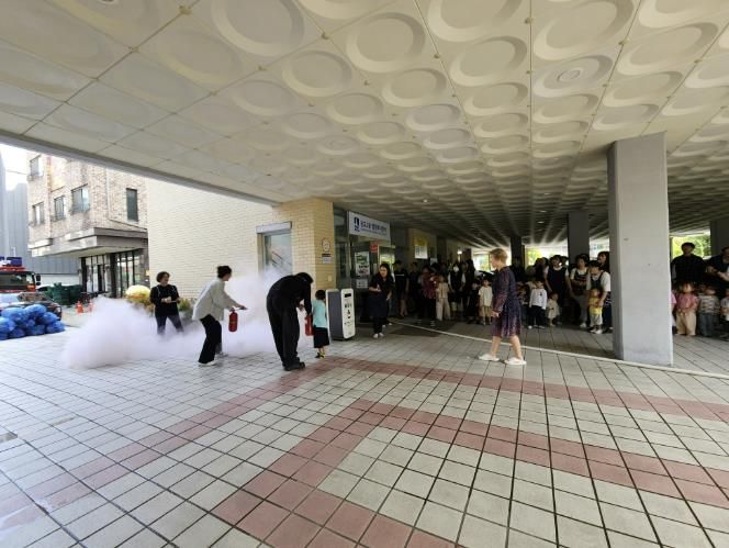 수원시 영통구 광교2동 행정복지센터, 119안전센터와 합동소방훈련 실시