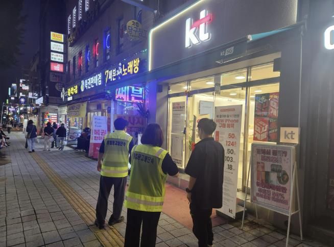 수원시 장안구, 불법광고물 야간 합동단속 실시