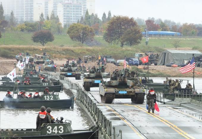 지난해 대규모 기계화부대 실기동훈련