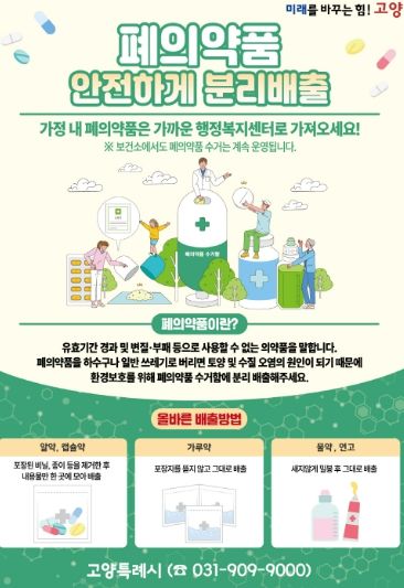 폐의약품 분리배출 안내문