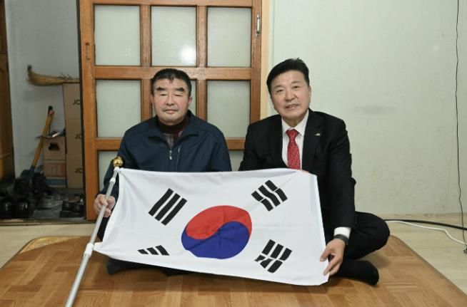 독립유공자 유족 위문 모습