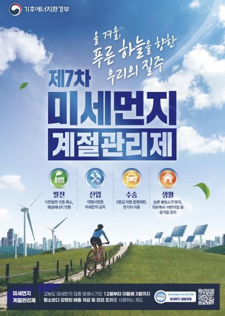 제7차 미세먼지 계절관리제 안내문
