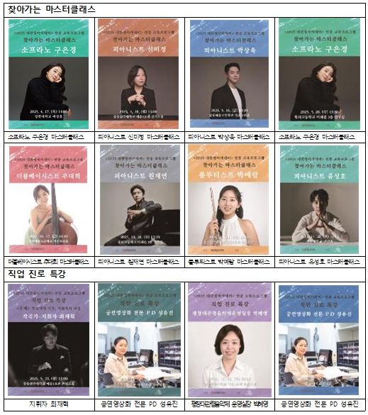 2025 대관령음악제 연중 교육프로그램 웹포스터