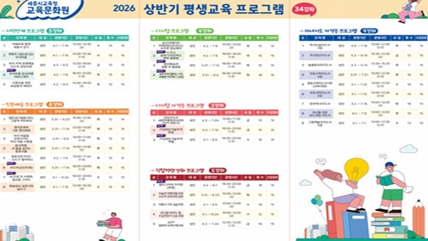 2026 상반기 평생교육 프로그램 수강생 모집 홍보문