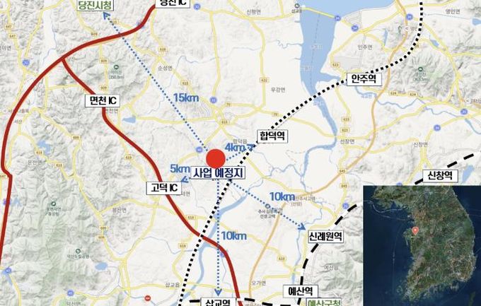 사업 예정 대상지 위치도