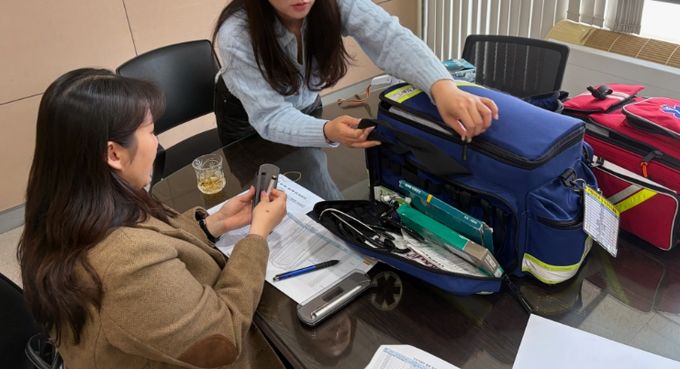 금산군보건소 신속대응반 물품 관리실태 현장점검 모습