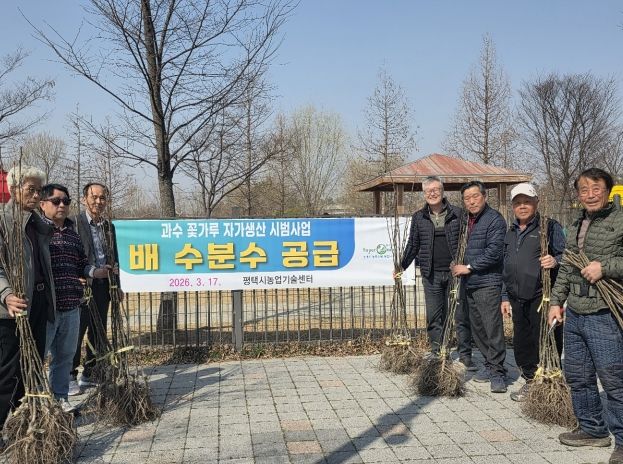 평택시 배 꽃가루 수분수 공급 및 인공수분 기계화 추진