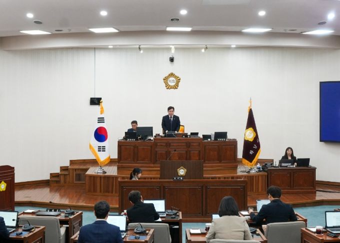 3월 26일 하남시의회 제346회 임시회 제2차 본회의. (사진_하남시의회 제공)