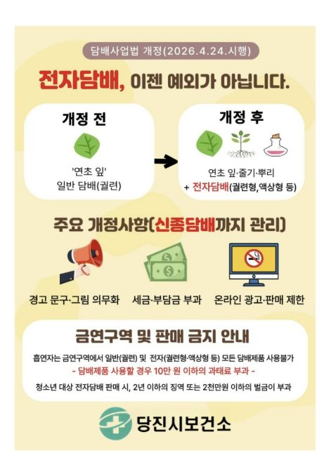 담배사업법 개정 안내문