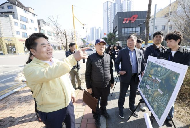 배방읍 장재리 공영주차장 조성 관련 현장점검